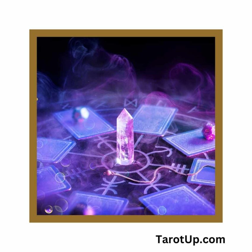 Angel tarot card with soft colors and ethereal imagery